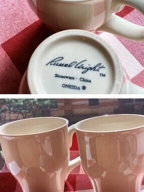 Oneida Cream Color Mug with Blue Script Marking